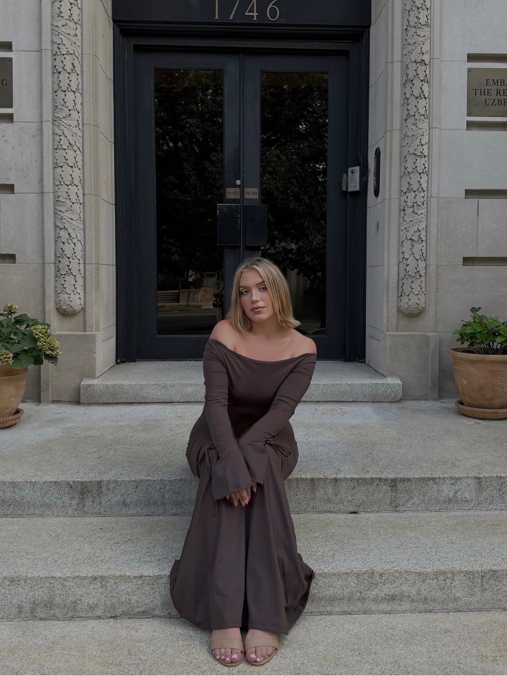 BEGINNING BOUTIQUE ✨ - Elisha Chocolate Jersey Maxi Dress